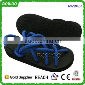2017 Lovely Summer New Design Flat Heel Lace Up Lady Sandals thumbnail-3