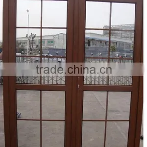Wood Color Frame Cheap House Casement Door for Sale in Foshan thumbnail-1