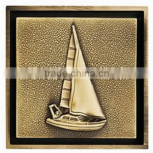 Art Carved Antique Bronze Bath Shower Waste Drain FD010 thumbnail-1