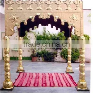 New Hot Gold Indian Wedding Mandap Designs at Wedding and Event Decorate thumbnail-1