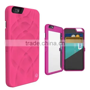 Colorful Matte Hard Case for IPhone 6 With pu Credit Card Slots, Accessary Mirror Case for IPhone 6 4.7" thumbnail-2