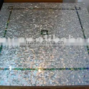 Natural Shell Mosaic Table Top -white Mop Shell Mixed Abalone thumbnail-1