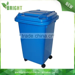 50L Outdoor Plastic PP 13 Gallon Trash Can With Wheels thumbnail-1