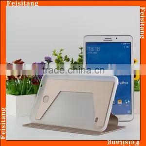 Flip Stents pu Leather Holster Tpu Transparent Soft Shell 8.0 Inch Case For Galaxy Tab4 Tablet T330 T331 thumbnail-1