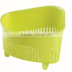 2015 Colorful Safe PP Plastic Drain Basket Rack Collapsible Colander Strainer Food Rice Fruit Storage thumbnail-5