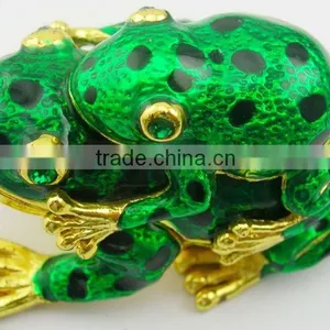 Metal Alloy Enamel Double Frog Jewelry Box With Magnet Closure,good Quality and Various Designs,pass SGS Factory Audit thumbnail-1