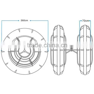 Unique Two Giant Hollow LLDPE Wheels Surfing Machine thumbnail-1