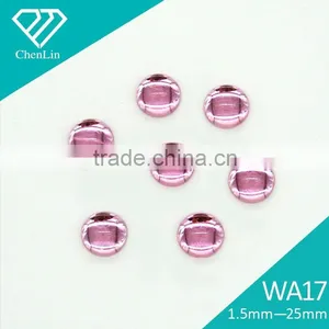 WA17 Round Flat Back Acrylic Jewels Rhinestones DIY Fashion Decoration, Craft Jewelry Cabochons thumbnail-1