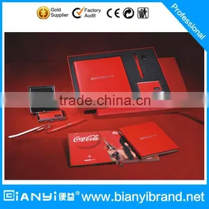 Custom Design Notebook Gift Set in With Card Holder in Red Color Promotion Gift for 2015/2016 Quality Choice thumbnail-1