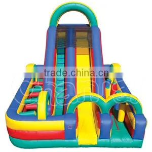 High Quality Commercial Outdoor Inflatable Slide and Obstacle Combo thumbnail-1