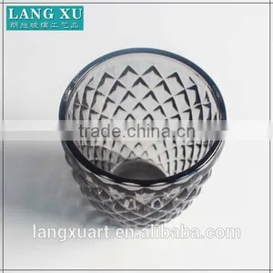 Machine Made Embossed Glass Tumbler Drinking thumbnail-2