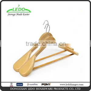 Fancy Wooden Coat Clothes Hanger With Wide Shoulder thumbnail-1