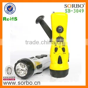 LED Dynamo Waterproof Flashlight/Handle Diving Lantern Light With Mobile Charger thumbnail-4