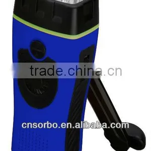 Top Quality Good Special Design Hand Dynamo Flashlight FM Radio / Mobile Phone Charger thumbnail-6