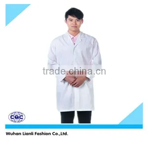 100% Cotton or T/C Mens White Long Sleeve Lab Coats Cheap thumbnail-1