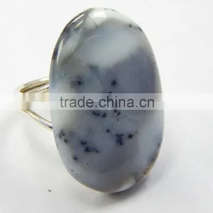 Natural Dendritic Agate Ring 92.5 Sterling Silver Jewellery thumbnail-1