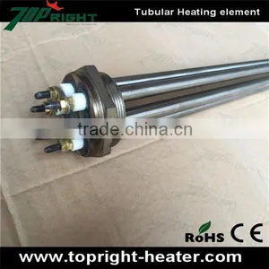 Topright 380v Stainless Customized 15kw Electric Water Immersion Heater With Flange Heating Element thumbnail-1