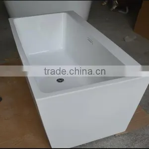 Modern Solid Surface Freestanding Round Bathtub,artificial Marble Freestanding Bath Tub thumbnail-2