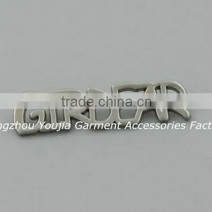 Silver Color Metal Letters Logo Label Tags for Scarf thumbnail-5