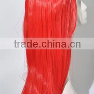 Red Long Straight Silk Wave Wig N327 thumbnail-2