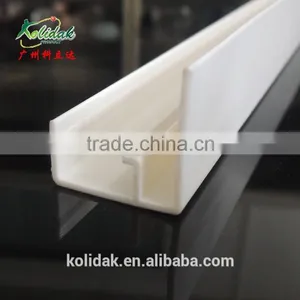 L Shape Bright Surface PVC Plastic Profile With Slot thumbnail-2