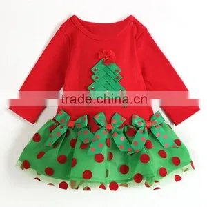 Mascot for Baby Girls Lovely Christmas Tree Dress Christmas Dresses for Toddlers thumbnail-3