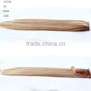 Clip Hair Extensions Blonde Color Straight thumbnail-1