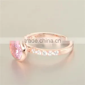 Gold Plated Single Stone 925 Silver Ring Designs With Gemstone thumbnail-3