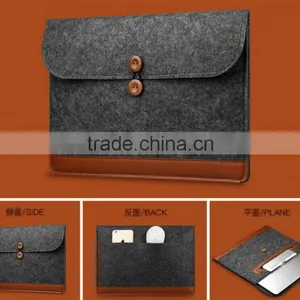 Notebook Felt & Leather Laptop Case Sleeve With Mouse Case for Macbook 11''12''13''15'' thumbnail-2