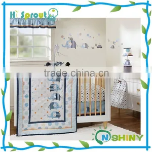 New Design Blue Elephant Cradle Bedding Set thumbnail-1