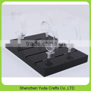 Glossy Black Painted Wooden Wrist Watches Display, MDF Watch Stand Holder thumbnail-5