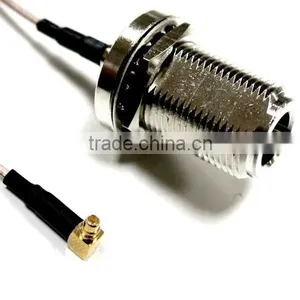 N BULKHEAD STRAIGHT JACK TO MMCX RIGHT ANGLE PLUG CABLE thumbnail-1