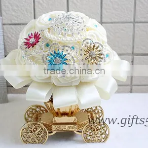 Graceful Wedding Brooch Bouquet Beaded Bouquet Bridal Bouquet thumbnail-3