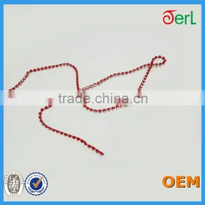 Single Row Red Base Plastic Glass Rhinestone Banding Trimming thumbnail-5