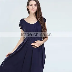 Long Breastfeeding Dress Maternity Clothes Fashionable thumbnail-1