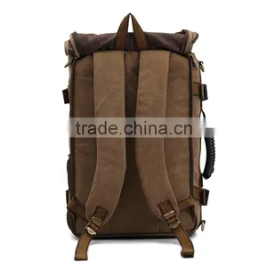 Outdoor Hiking Backpack Canvas Vintage Daypack for Travel thumbnail-3