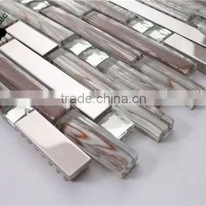 SMJ02 Glass Strip Mosaic Irregular Modern Mosaic Beautiful Glass Mosaic thumbnail-6