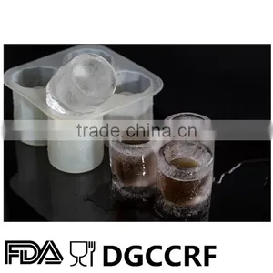 4 Cups Silicone Rubber Shot Glass Silicone Ice Cup Mold thumbnail-3