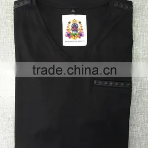 60%lyocell 40%cotton Men's T-shirt With Decoration thumbnail-1