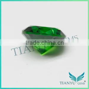 Free Sample Gemstone Wholesale Round Cut Emerald Green Cubic Zirconia , Synthetic Green CZ thumbnail-3