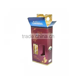 Red Wine Gift Packing Box for 2 Wine Bottle thumbnail-5