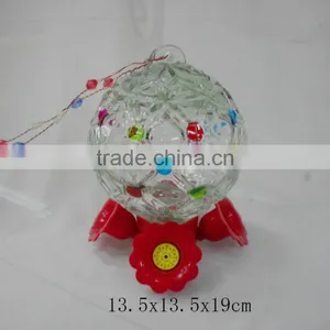 5.5"Round Glass Bird Feeder thumbnail-1