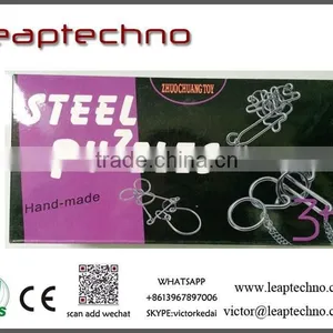 3d Brain Teaser Metal, Funny Game Metal, Metal Wire Different Shape Heart Puzzle thumbnail-2
