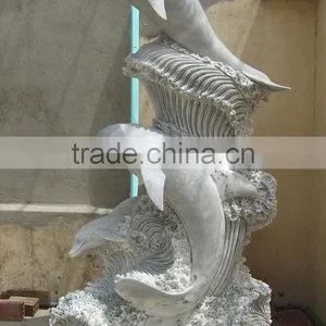 Marble Dolphine Sculptures thumbnail-1