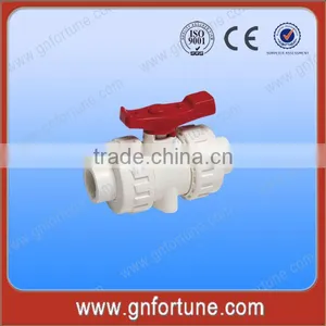 PVC Water Pipe Fittings Double Union Ball Valve thumbnail-1