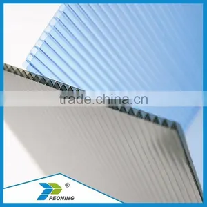Ten Years Warrenty Waterproof Plastic Polycarbonate pc Hollow Sheet for Greenhouse/roofs/walls thumbnail-1