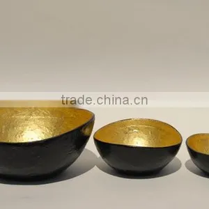 Two Tone Metal Bowls With Inside Gold Color and Outside Different Colors Available thumbnail-2