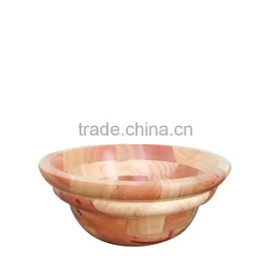 High Quality Best Selling Eco Friendly Natural Rubberwood Bowl From Viet Nam thumbnail-1