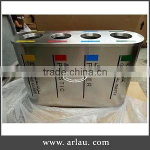 Arlau Outdoor Classified Stainless Steel Trash Bin thumbnail-1