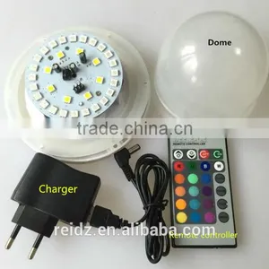 24RGB+8W Wedding Funiture Decoration Battery 6.4W LED Bulb Light thumbnail-1